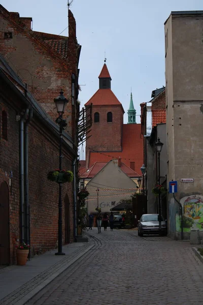 2022 Grudziadz Poland View Historic Spichrzowa Street Old Town — Stockfoto