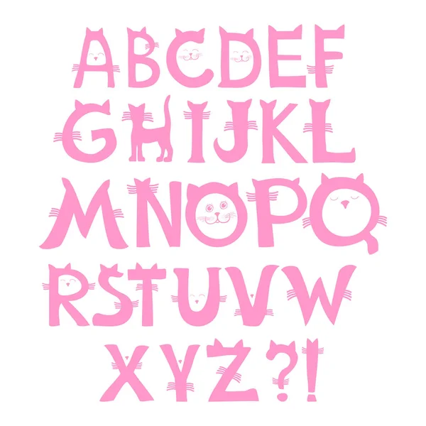 Hand Drawn Alphabet Letters Vector Illustration — Stock Vector