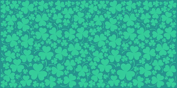 Patrick Day Background Clover Leaves — Stock Vector