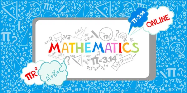 Koncepcja Matematyki Ręcznie Rysowanymi Ikonami — Wektor stockowy