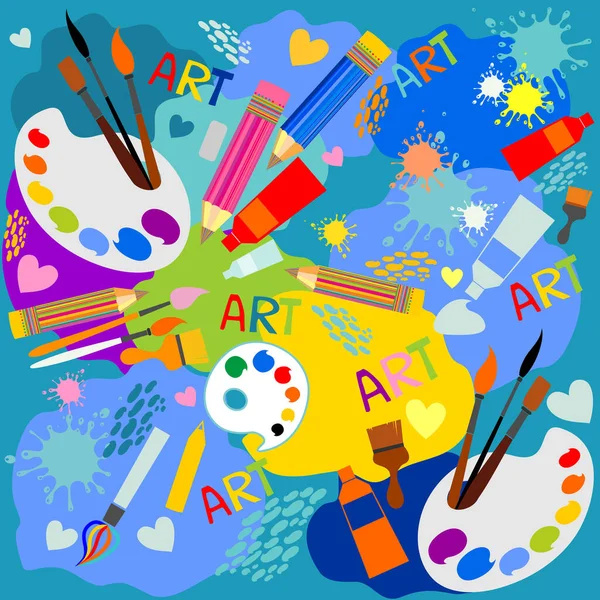 Okul arkaplanının farklı renklere sahip vektör illüstrasyonu