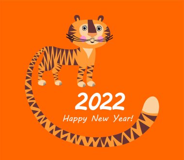 Mutlu yıllar 2022 vektör illüstrasyonu