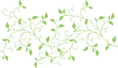 Yapraklı çiçek arkaplanının vektör çizimi