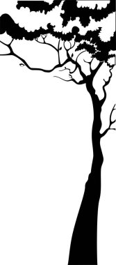 Büyük ağacın vektör illüstrasyonu