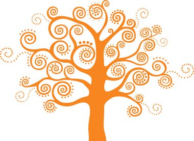 Büyük ağacın vektör illüstrasyonu