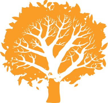 Büyük ağacın vektör illüstrasyonu