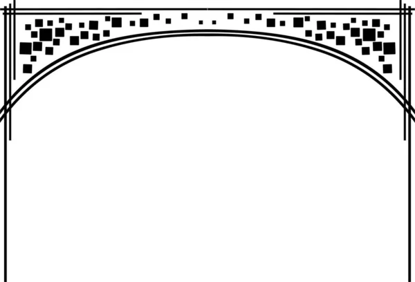 Zwart Wit Vierkant Frame Met Plaats Voor Tekst — Stockvector