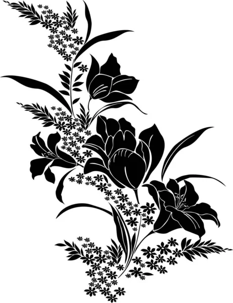 Illustration Vectorielle Ornement Floral — Image vectorielle