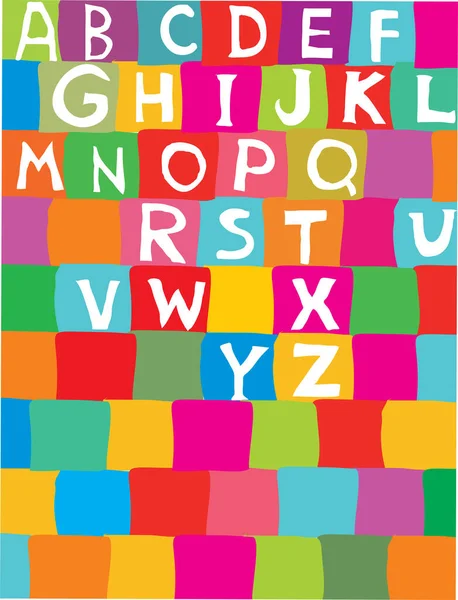 色彩斑斓背景的英文字母 — 图库矢量图片