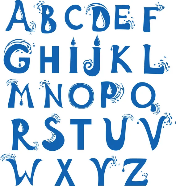 English Alphabet Letters Vector Illustration — Stock Vector