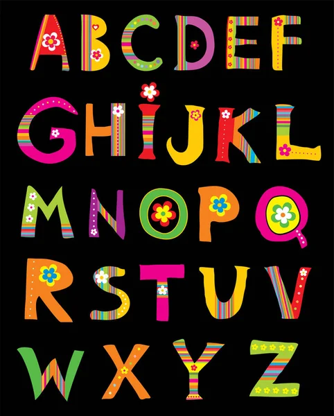 Englisches Alphabet Buchstaben Vektor Illustration — Stockvektor