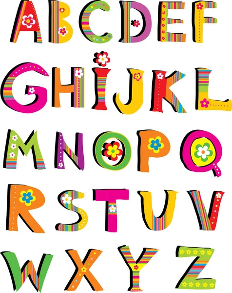 Englisches Alphabet Buchstaben Vektor Illustration — Stockvektor