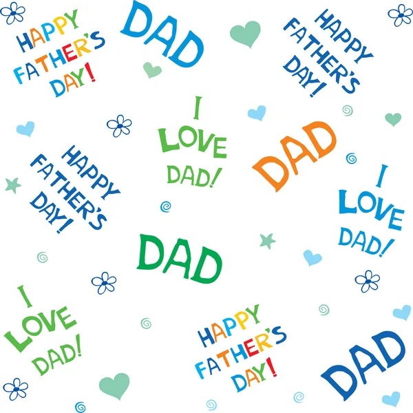 Happy Father Day Vector Illustration — Stock Vector