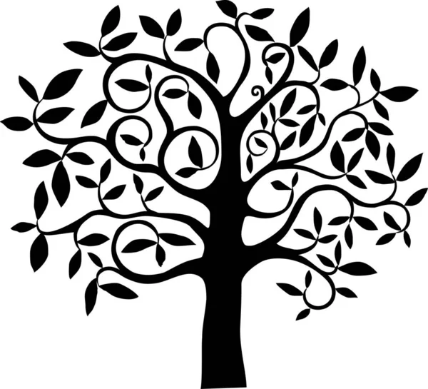 Векторная Иллюстрация Дерева Белом Фоне — стоковый вектор