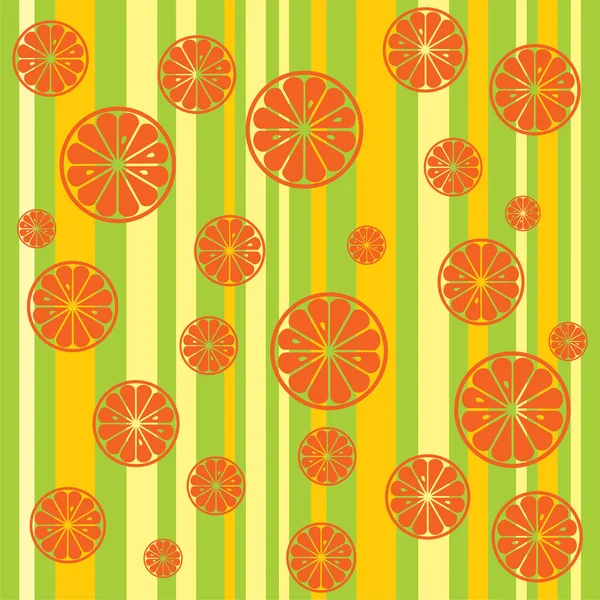 Patrón Sin Costuras Con Rodajas Limones Ilustración Vectorial — Vector de stock