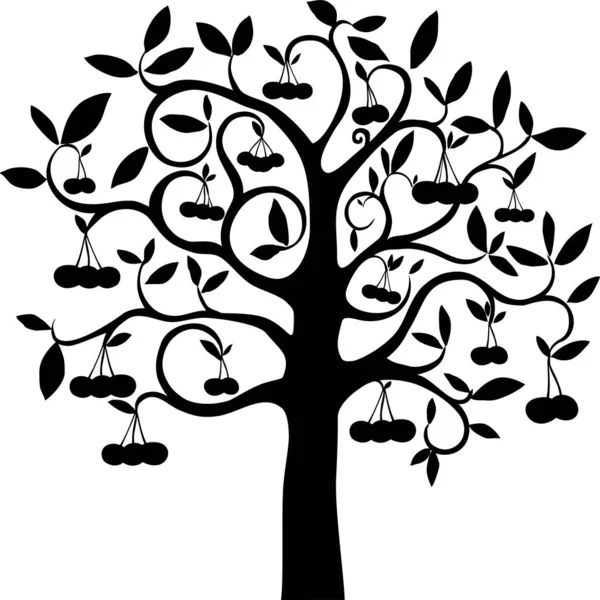 Illustration Vectorielle Cerisier — Image vectorielle