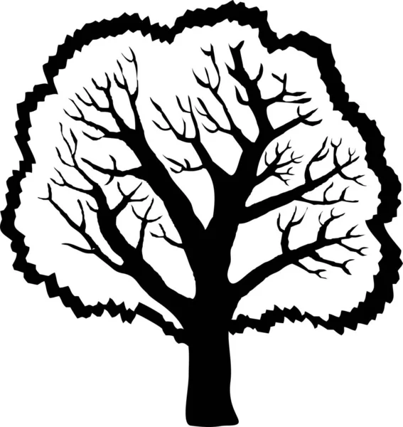 Ilustração Vetorial Árvore Grande —  Vetores de Stock