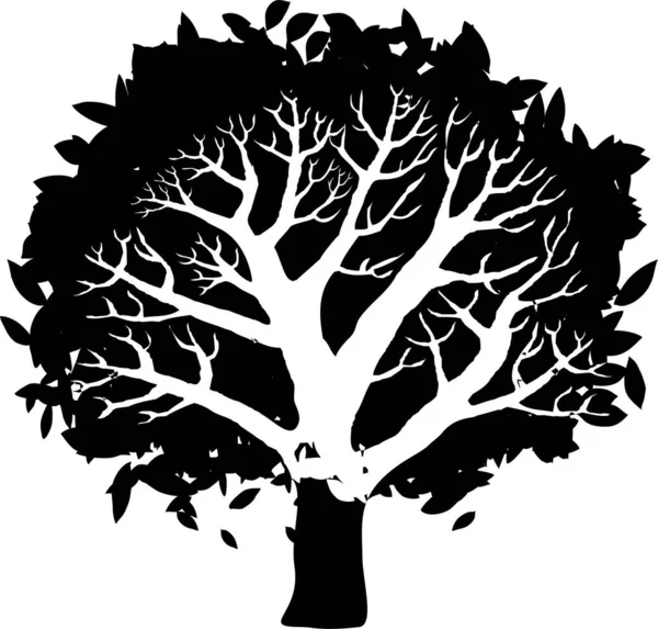 Vektorillustration Des Großen Baumes — Stockvektor