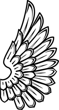 Kanat vektör çizimi, dövme biçimi  