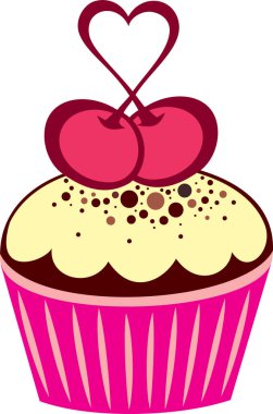 Kalbi olan bir kekin resmi.