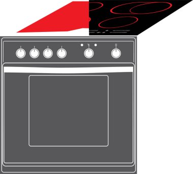 Mutfak sobasının vektör illüstrasyonu