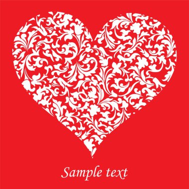 Kalpli sevgililer günü kartı. 