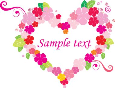 Sevgililer günü kalbinin vektör çizimi