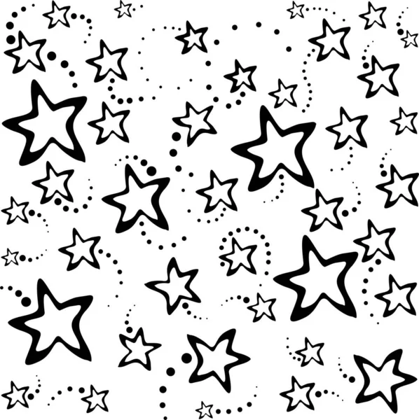 星とのシームレスなパターン ベクターイラスト — ストックベクタ