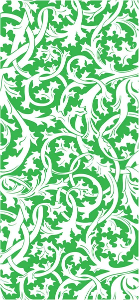 Grüne Florale Muster Vektor Illustration — Stockvektor