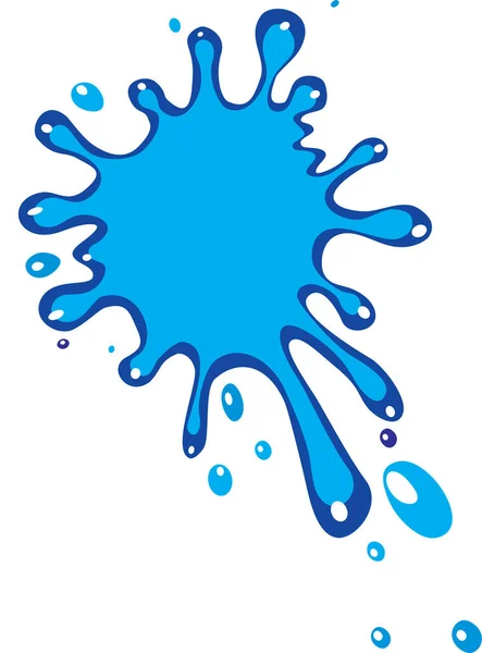Blue Paint Splash Isolated White Background — Stock Vector