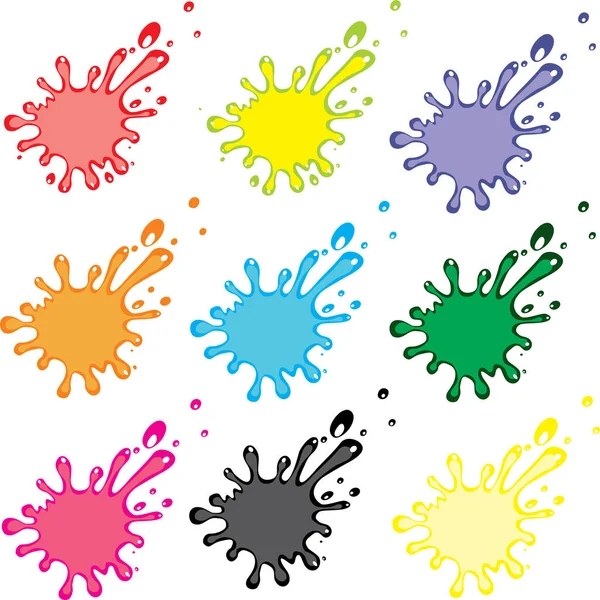 Soyut boya lekeleri. vektör illüstrasyonu