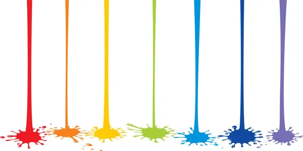 Illustration Vectorielle Éclaboussures Colorées Sur Fond Blanc — Image vectorielle