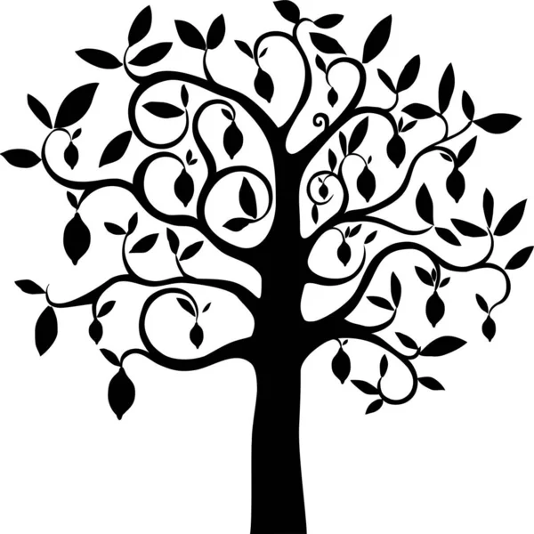 Zitronenbaum Vektorillustration — Stockvektor
