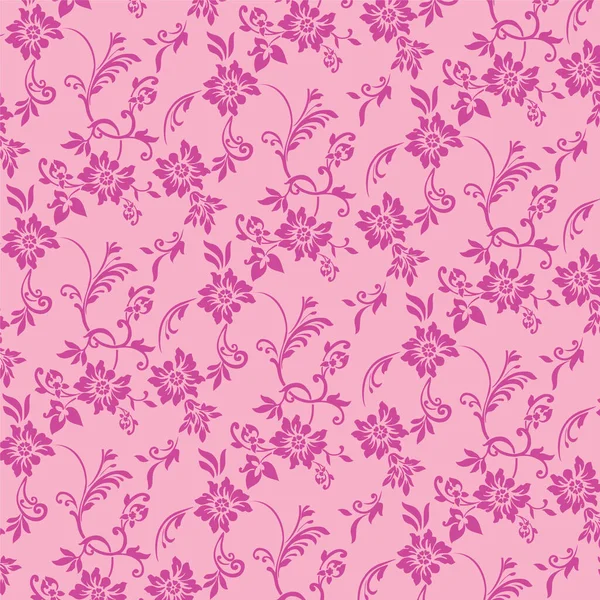 Εικονογράφηση Φορέας Ροζ Άνθη Μοτίβο — Διανυσματικό Αρχείο