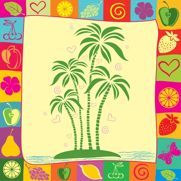 Palm Trees Vector Illustration — Stock Vector