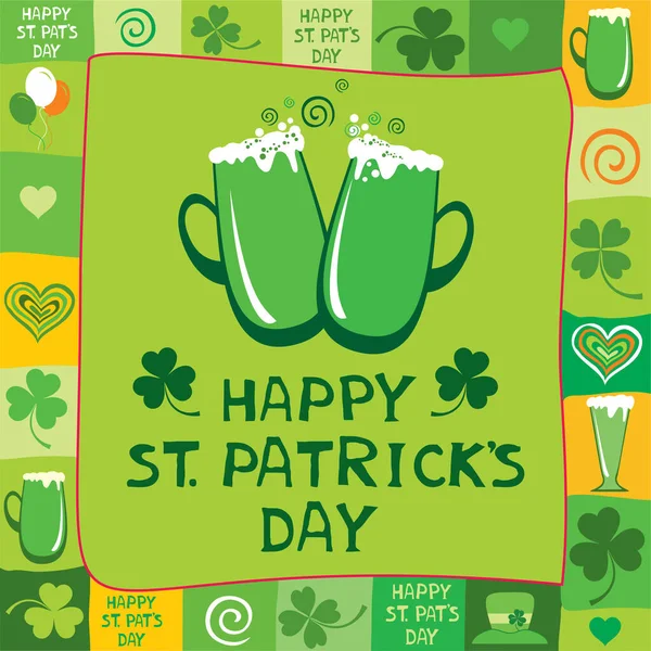 Patricks Day Card Vector Illustration — 스톡 벡터