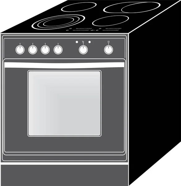 Ilustração Vetorial Fogão Cozinha — Vetor de Stock