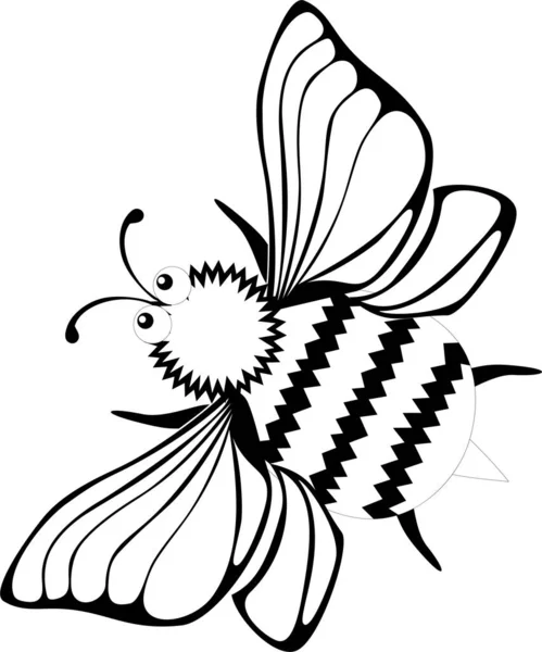Векторні Ілюстрації Летить Бджола — стоковий вектор