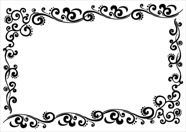 Çiçek çerçevesinin vektör illüstrasyonu