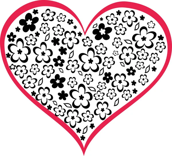 Carte Saint Valentin Avec Coeur — Image vectorielle
