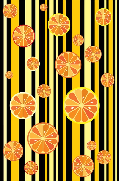 Patrón Sin Costuras Con Naranjas Ilustración Vectores — Vector de stock