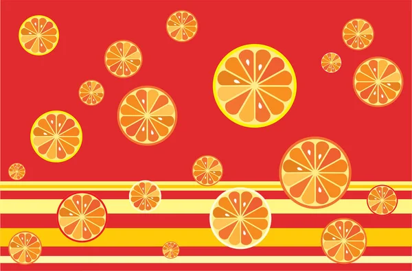 Patrón Sin Costuras Con Naranjas Ilustración Vectores — Vector de stock