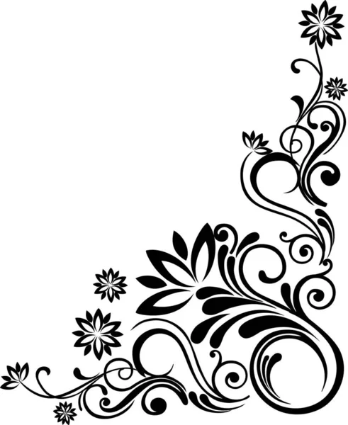 Çiçek süslemesinin vektör illüstrasyonu