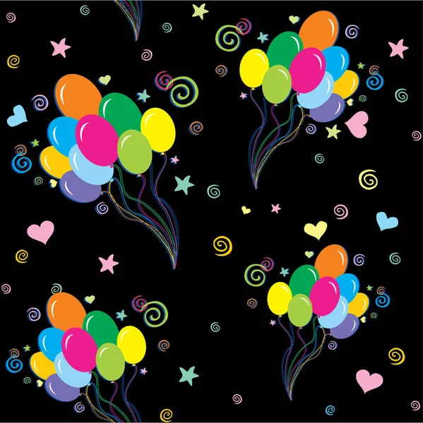 Seamless Pattern Colorful Balloons — Stock Vector