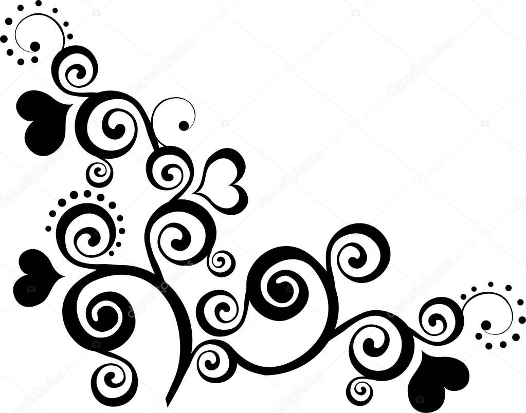 abstract floral background with swirls