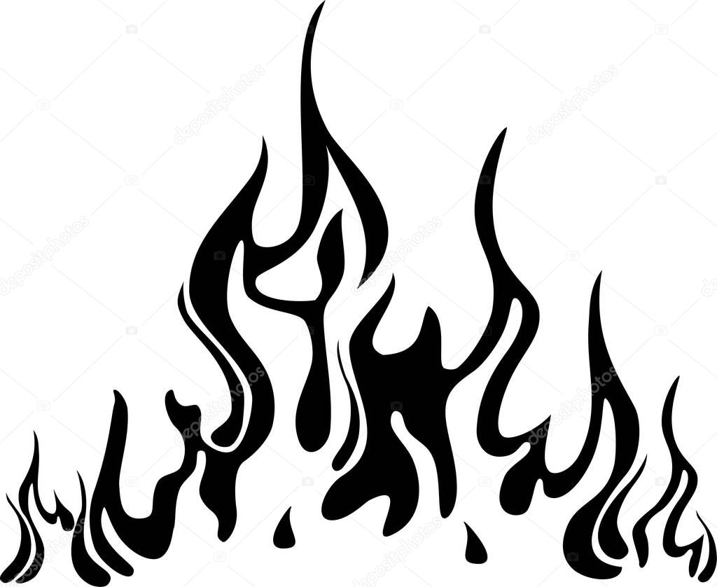 vector illustration of burning flame