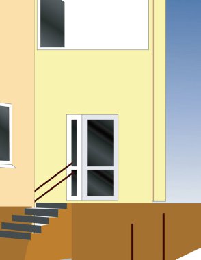 Modern mimari yapı vektör çizimi