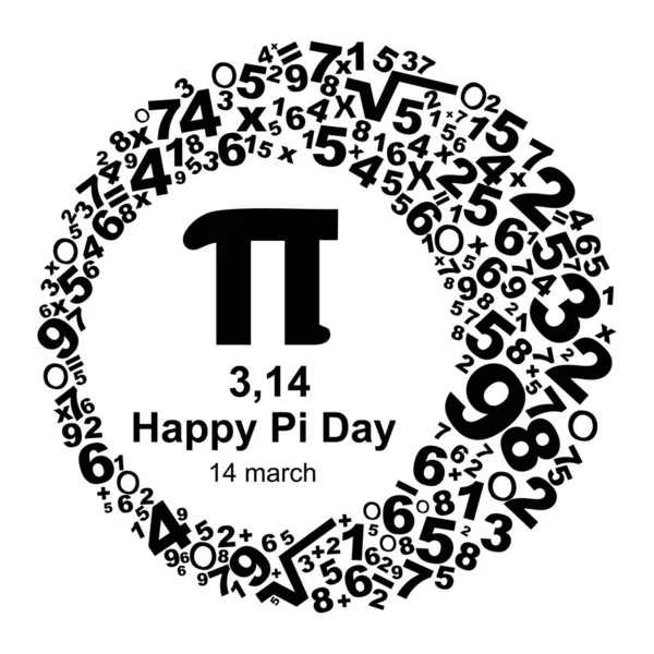Mutlu pi günü illüstrasyonu 