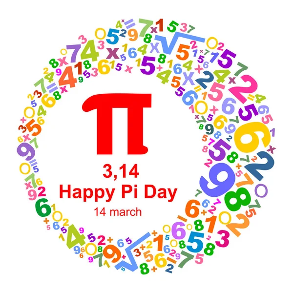 Mutlu pi günü illüstrasyonu 