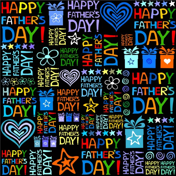 Happy Father Day Seamless Wallpaper Vector Illustration — Stock Vector